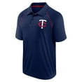 thumbnail image 2 of Men's Fanatics Navy Minnesota Twins Strong Alone Raglan Polo, 2 of 3