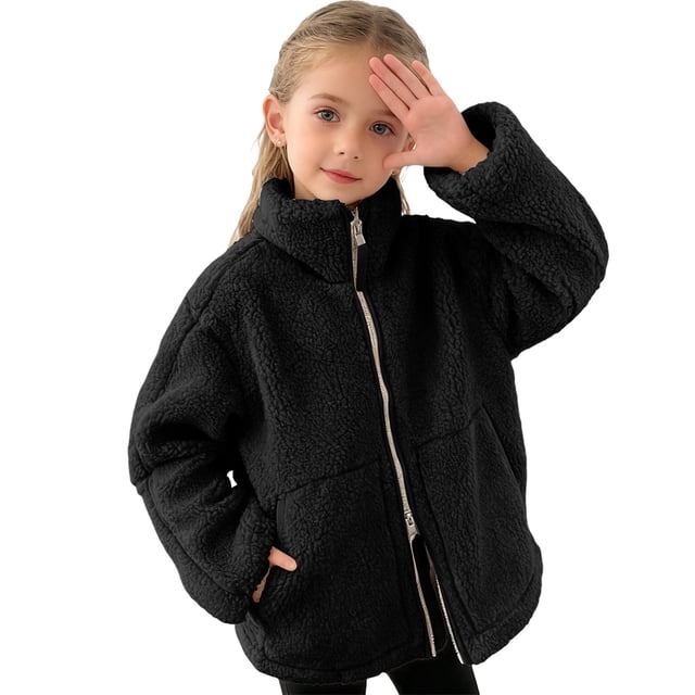 Abrigo para niños y niñas, chaqueta polar de invierno para niños pequeños, ropa de abrigo cálida, abrigo para niños