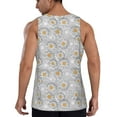thumbnail image 3 of Xecao Daisies Flowers Men's Tank Top Workout Quick Dry Sleeveless Gym Jogging Muscle Shirts Summer Swim Beach Tops, 3 of 9