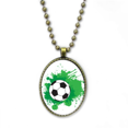 thumbnail image 1 of Soccer Football Sports Your Text Necklace Vintage Chain Bead Pendant Jewelry Collection, 1 of 3