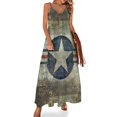 thumbnail image 1 of Vestido sin mangas con el símbolo del círculo de la USAF vintage, vestidos de novia para fiestas, vestidos de verano para mujeres, 1 of 7