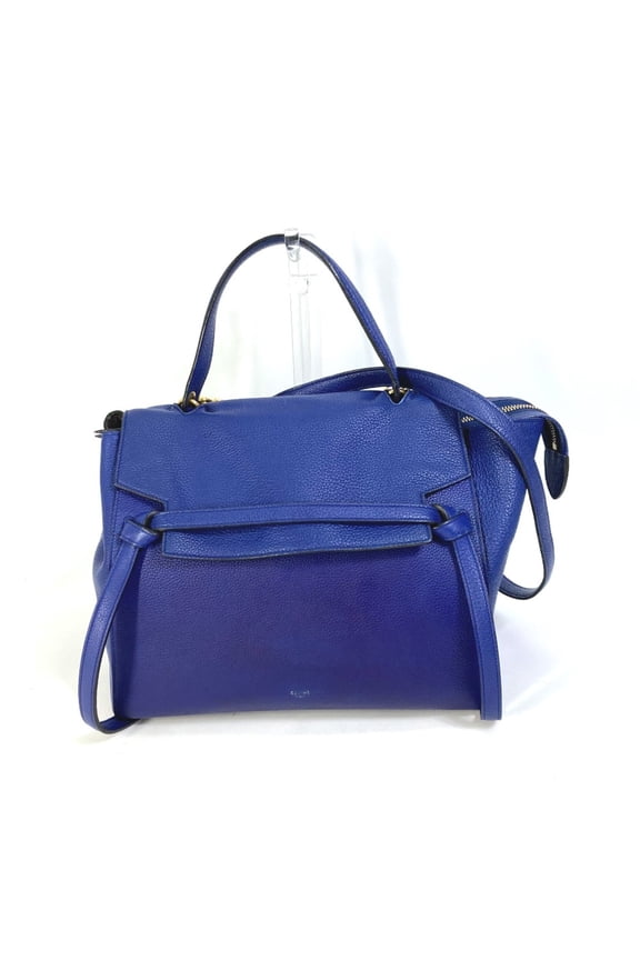 Pre-Owned CELINE Hand Bag Bag 2WAY bag Shoulder bag Shoulder Bag blue (Good)