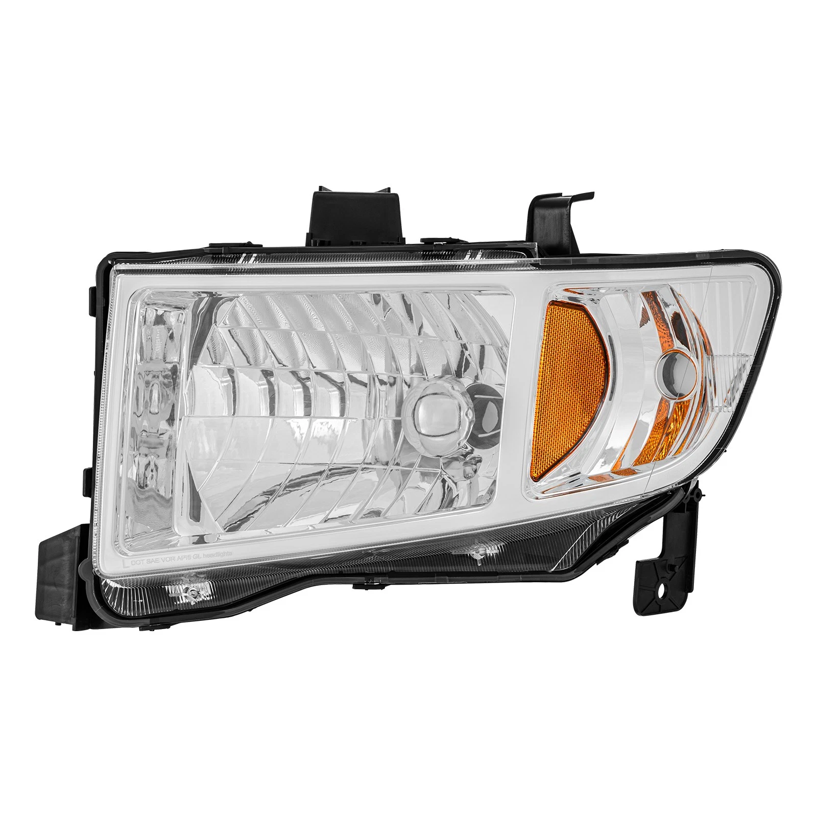 MOSTPLUS Pair Chrome Front Headlights Lamps Assembly for 2006-2014 Honda Ridgeline