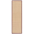 thumbnail image 3 of Safavieh Natural Fiber Jovana Solid Runner Rug, Maize/Burgundy, 2'6" x 6', 3 of 13