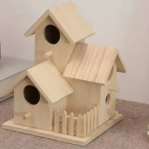 Garden Bird House, Minimalist Appearance Outdoor Birdhouse Cedar Wood for Patio