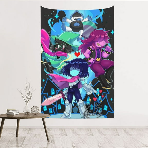 Deltarune Tapestry Banner 60 X 40 inch Decor Art Tablecloth Wall Hanging Mural for Bedroom Dorm