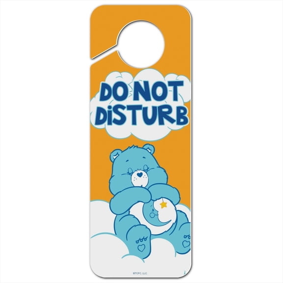 Care Bears Bedtime Bear Plastic Door Knob Hanger Sign