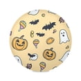 thumbnail image 2 of 15.4" Round Placemat Set of 1 Polyester Fabric Place Mats Non-Slip Dining Kitchen Table Mats for Kitchen Party Decor Halloween-themed Simple Line Art, 2 of 5