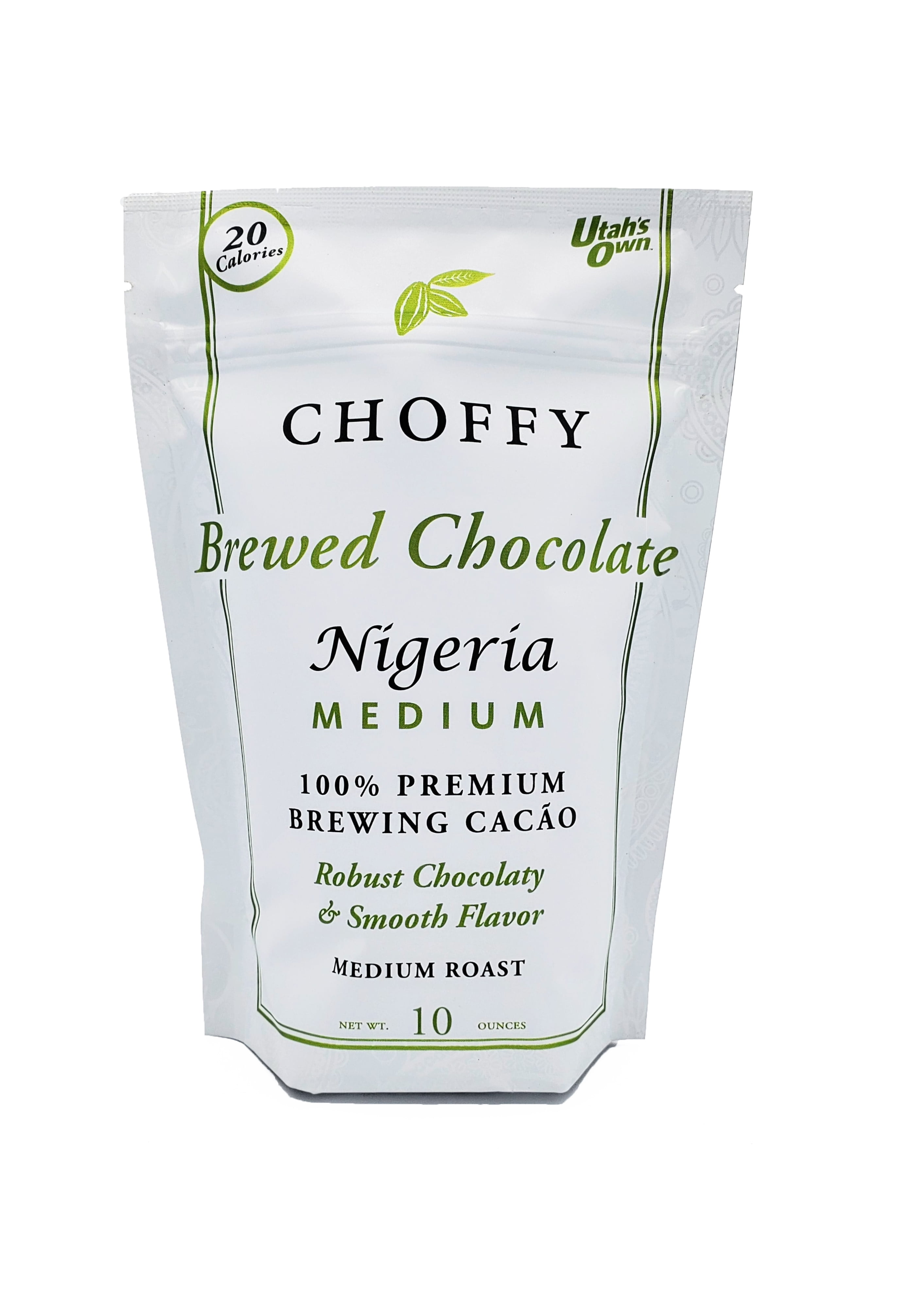 Choffy Brewed Cacao Coffee Alternative Substitute 10 Oz Nigeria Medium Roast Flavor Caffeine
