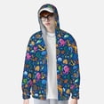 thumbnail image 2 of Fotbe Sea Fish Chaqueta con Protección Solar UPF 50+ para Hombre y Mujer, Camisa con Capucha y Bolsillos-Large, 2 of 7