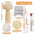 thumbnail image 2 of Mini Darning Loom,Mushroom Knit Patch Kit with 14 Hooks Small Weaving Loom 14 Pcs Large Eye Needles 50 Color Threads for Handcraft DIY Weaving Repair Tool Darning Kit for Beginners Mending Jeans Socks, 2 of 5