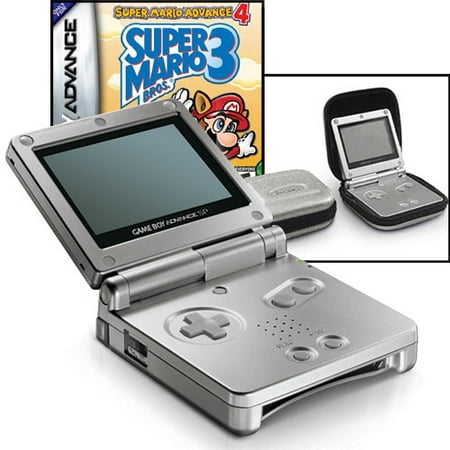 Super Mario 4 Game Boy Advance SP Bundle With Case, Platinum