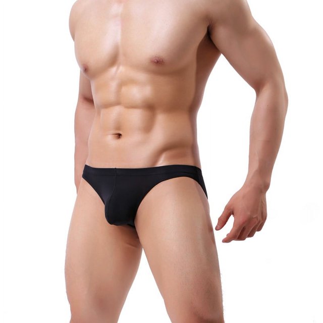 Venta al por mayor de ropa interior de seda de hielo, pantalones triangulares para hombres, fabricante de ropa interior para hombres transpirable y con levantamiento de cadera, alta transparencia
