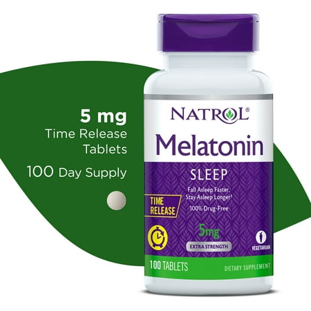 UPC 047469048372 product image for Natrol Melatonin Time Release Sleep Aid Tablets  Drug-Free Supplement  5mg  100  | upcitemdb.com