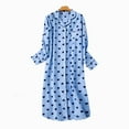 thumbnail image 5 of NAFUU Nightgowns for Women Soft Sleepwear Autumn Winter Pajamas Dress Long Sleeve Sleepshirt Button Down Nightgown Casual Sleeping Shirts Nightdress Soft Xmas Pajamas, 5 of 5