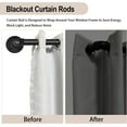 thumbnail image 3 of Rose Home Fashion Industrial Adjustable Indoor/Outdoor Curtain Rod, 18"-28", 3 of 8