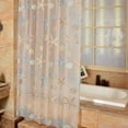 thumbnail image 2 of Cortina de ducha moderna de 120 cm x 180 cm con diseño de estrellas de mar, estilo costero fresco, impermeable, cortina de Peva para baño y ducha, 2 of 7