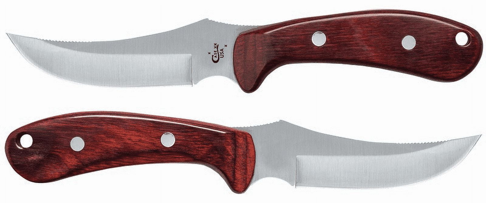 Case Knives 00398 Ridgeback Hunter Fixed Blade Knife – Rosewood Handle, Tru-Sharp Stainless Steel, Leather Sheath, Full Tang Hunting Knife