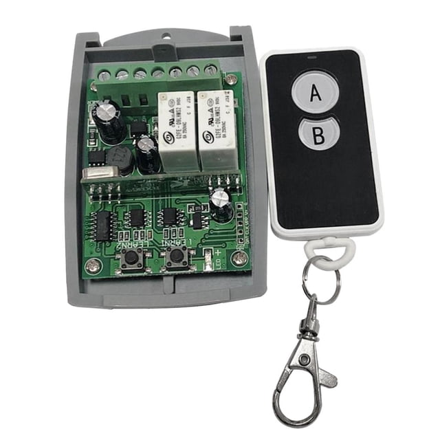 Interruptor De telemando Inalámbrico, Módulo Receptor De De 2 CHs Y Transmisor De Remoto De 433 Mhz Para Ascensores, Puertas, Cortinas Sharpla Módulo de interruptor de control de relé