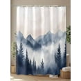 thumbnail image 4 of Shower Curtain Mountain Landscape Shower Curtains for Bathroom, Waterproof Polyester Shower Curtain Set with Hooks, Extra Long 72" x 78" Forest Tree, 4 of 6