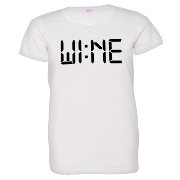 PleaseMeTees™ Womens Wine O'Clock Time To Drink WI:NE HQ Tee