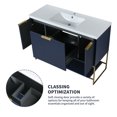 thumbnail image 5 of Yesfashion 48" Bathroom Vanity with Resin Sink,Bathroom Cabinet with Storage Drawer Doors,Freestanding Bathroom Cabinet with Undermount Ceramic Basin, 5 of 10