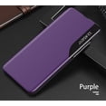 thumbnail image 2 of Luxury Flip Case for Xiaomi 12 Pro, Premium PU Leather Smart Sleep/Wake Up Function Smart View Window Business Phone Case for Xiaomi 12 Pro BX Purple, 2 of 9
