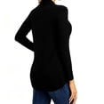 thumbnail image 4 of Sheghy Womens Raincoats for Women with Hood Sherpa Jacket Zip Up Daily Trench Jacket with Pockets Black S, 4 of 5