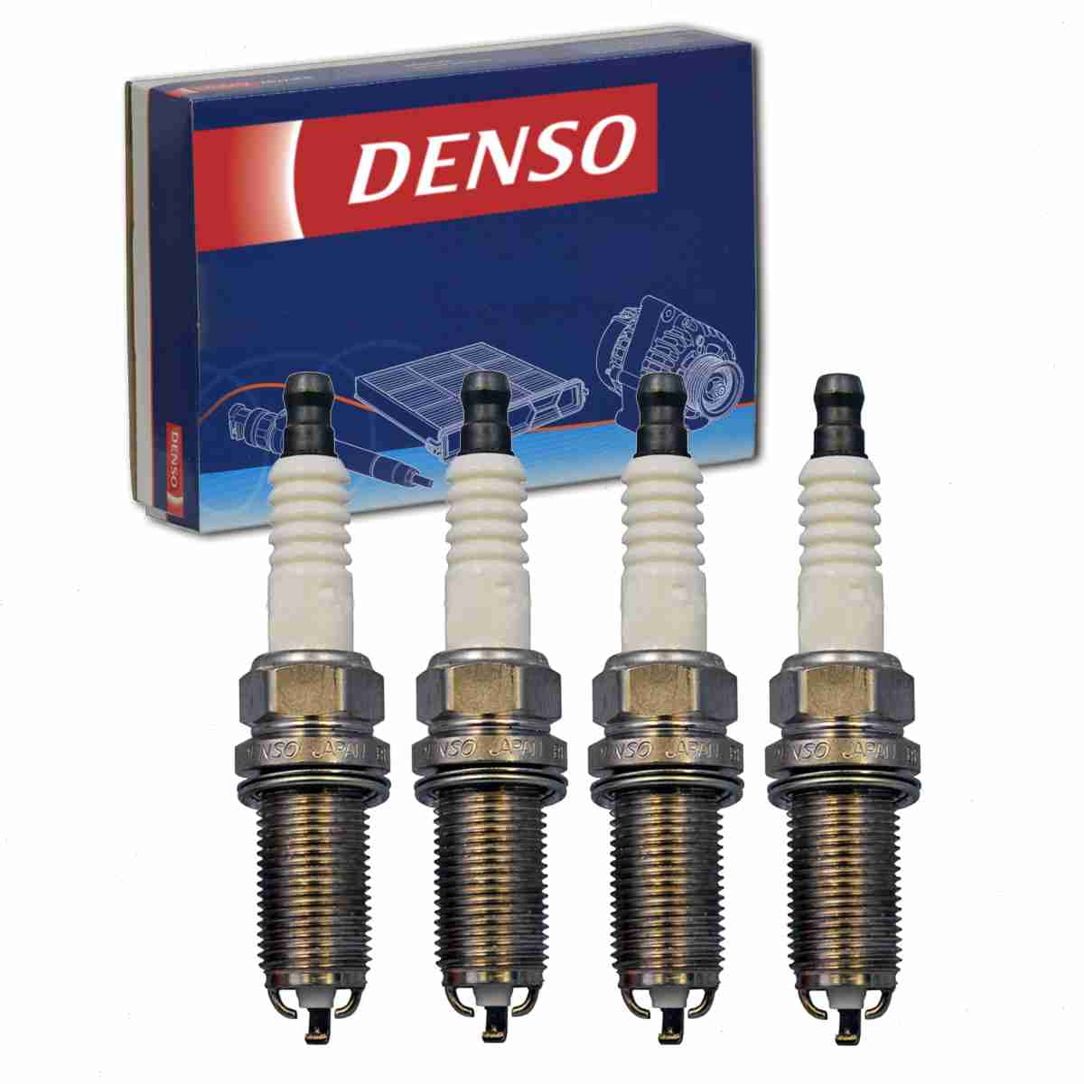 4 pc DENSO 3491 Spark Plugs for 90919-01263 FK20HBR8 Ignition Wire Secondary Fits select: 2018-2021 TOYOTA CAMRY, 2017-2021 TOYOTA HIGHLANDER
