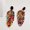 Colorful Leaf-Shaped Earrings, variant on New European and American design acrylic acetate leaf earrings for women, exaggerated retro long chain tassel stud earrings