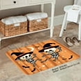 thumbnail image 2 of SPXUBZ Halloween Dancing Skeletons Non Slip Flannel Floor Mat for Bathroom Kitchen Bedroom Decor 16x24 inch, 2 of 5