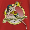 thumbnail image 2 of Girl's Wonder Woman Action Pose  Graphic Tee Red X Small, 2 of 5