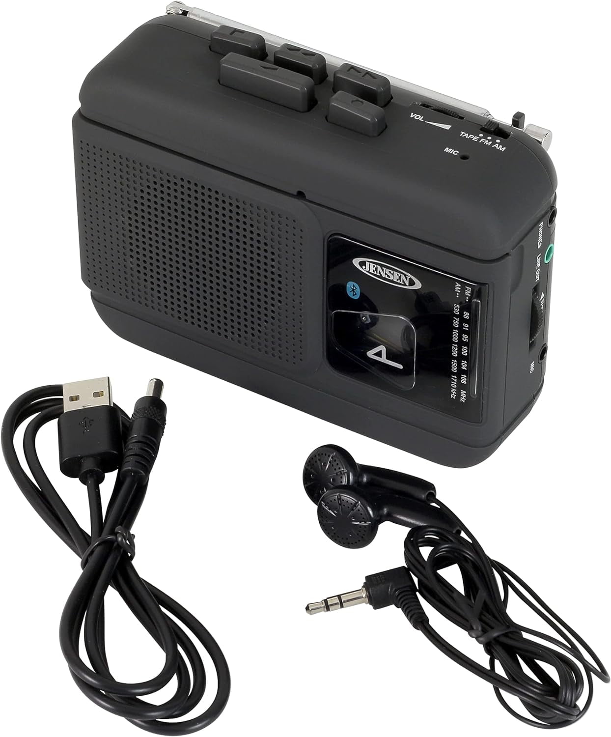 Jensen Portable AM/FM Radio, Black, MCR-60