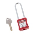 thumbnail image 4 of Negro, , rojo, seguridad, seguridad, bloqueo, , con llave, , etiqueta, acero inoxidable, PA, seguridad , DYNWAVEMX  Candado de bloqueo de seguridad, 4 of 8