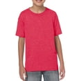 thumbnail image 1 of T-Shirt Jeunesse Softstyle, L, Rouge Chiné, 1 of 3