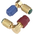 thumbnail image 2 of R12 to R134 a High/Low AC Fitting Port Retrofit Conversion Adapter, Quick Coupler Valve A/C 90 degre, 2 of 5