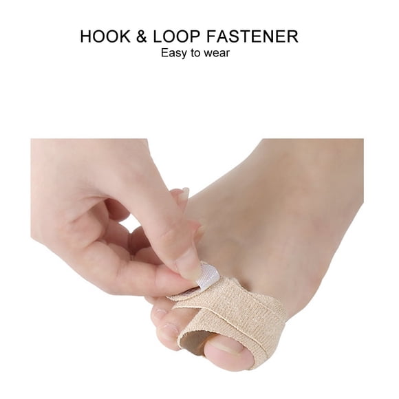 Separador de Dedo del Pie, Corrector Moderado de Tocos, Corrección de Cuidado de los Pies de Alta Elasticidad para LosDos Rosados Rizados Separados y proteger