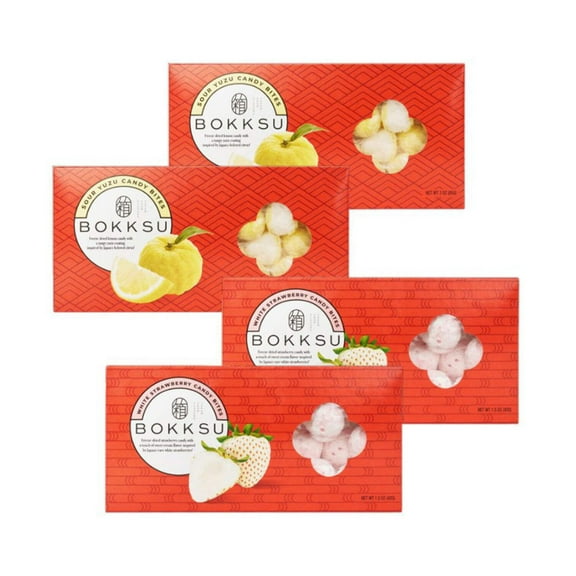 Bokksu Japanese Candy Bites Duo: White Strawberry & Sour Yuzu (2-pack)