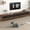 Walnut & Black, variant on Blotout 94.5''Minimalist Floating TV Stand, Modern Wall-Mounted Media Console with 4 Drawers for Wall-mounted TV Up to 110'', Walnut & White