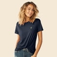 thumbnail image 4 of Dalix Sorcerer Frog Embroidered Cotton Relaxed Short Sleeve Tee T Shirt Womens in Navy Blue 2XL XX-Large, 4 of 5