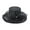 Black, variant on Women Church Cap Wide Brim Cloth Flower Temperament Foldable Rhinestones Buckle Hat for Wedding