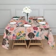 thumbnail image 3 of Dogs with Pioneer Flower Square Tablecloth,Waterproof Square Table Cover,Wipeable Spillproof Washable Table Cover for Home Kitchen Party Decor 42"X42"(107x107cm), 3 of 6