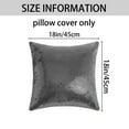 thumbnail image 5 of Unique Bargains Sequin Throw Pillow Covers 2 Glitter Decorative Pillow Cases Cushion Cover Gray 18" x 18", 5 of 6