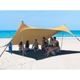 thumbnail image 1 of Carpa de playa Bestset, 305 x 305 cm, UPF50+, resistente al viento, 2 postes, 1 of 8