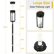 Solar Pathway Lights Outdoor 6 Pack, Landscape Path Lights for Walkway, Warm White