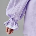 thumbnail image 3 of Camisa Conjunto de pijama de 2 piezas para mujer, conjunto de ropa de dormir informal de 2 piezas, conjunto de ropa de dormir holgada Cgtredaw Púrpura T M para Mujer, 3 of 6