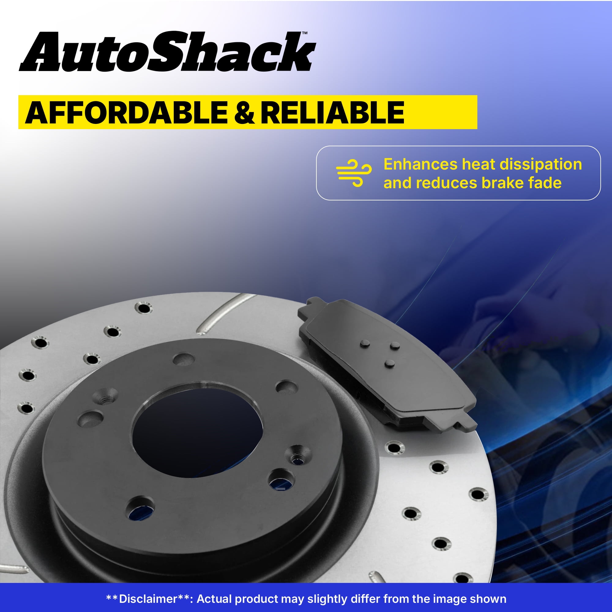 AutoShack Front Drilled & Slotted Brake Rotors Ceramic Brake Pads | Replacement for Chevrolet Colorado GMC Canyon Isuzu i-290 i-370 2006 i-280 i-350 | E-Coated | 6-PC Brake Kit | ShadowGuard