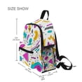thumbnail image 3 of FORMRS School Backpack with Front Zippered Pocket 12" Student Travel Daypack, Purple Abstract Shapes, 3 of 6