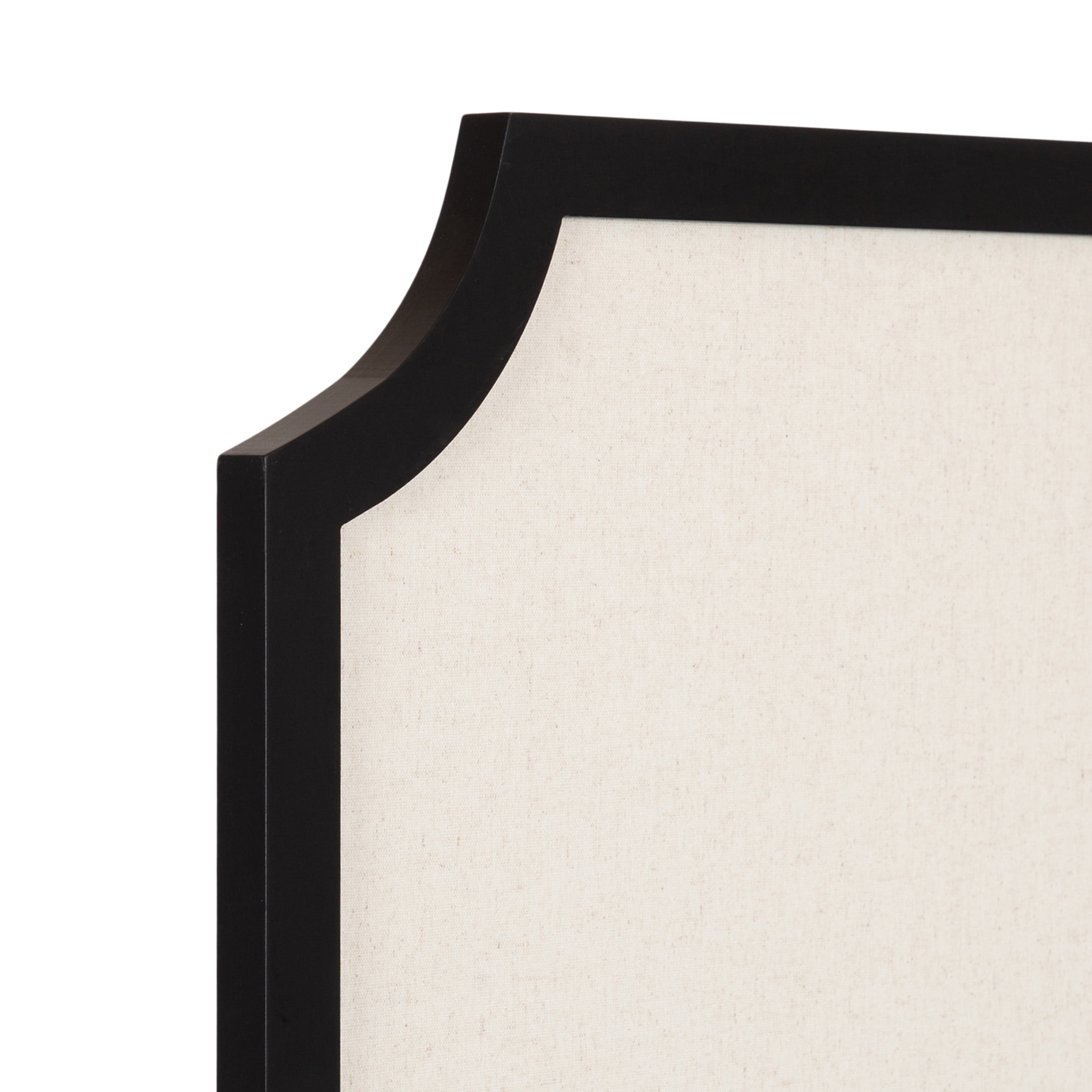Kate and Laurel Holbrook Glam Framed Scallop Fabric Pinboard, 24 x 36, Black, Decorative Modern Scalloped Bulletin Board for Use as Vision Board or Wall Organization