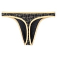thumbnail image 3 of TANBOM Mens Sexy G String Bulge Pouch Breathable Lightweight Thong Underwear Black M, 3 of 6
